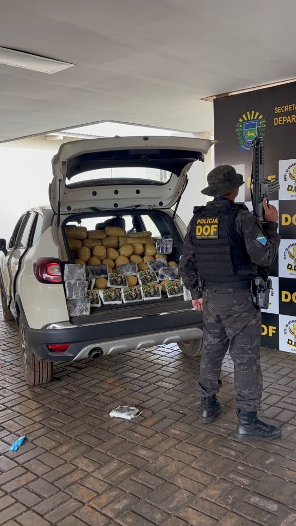 DOF PRENDE HOMEM COM DROGAS EM DOURADOS E RECUPERA VEÍCULO FURTADO EM SÃO PAULO