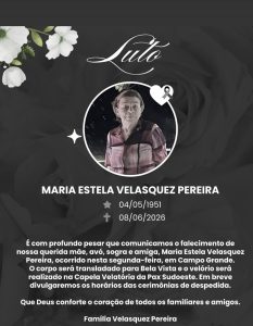 NOTA DE PESAR : MARIA ESTELA VELASQUEZ PEREIRA
